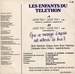 Le verso de la pochette (Les Enfants du Téléthon - Lève-toi, lève-toi)