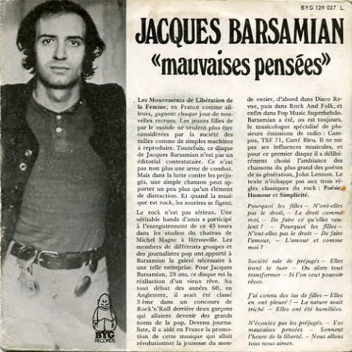 Jacques Barsamian - Mauvaises pensées