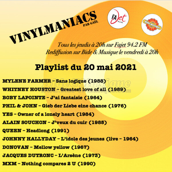 Vinylmaniacs - Emission nÂ°167 (20 mai 2021)