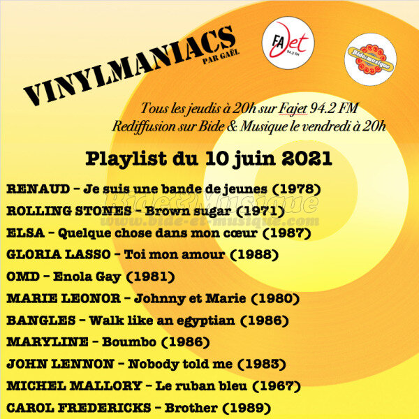 Vinylmaniacs - Emission n°170 (10 juin 2021)