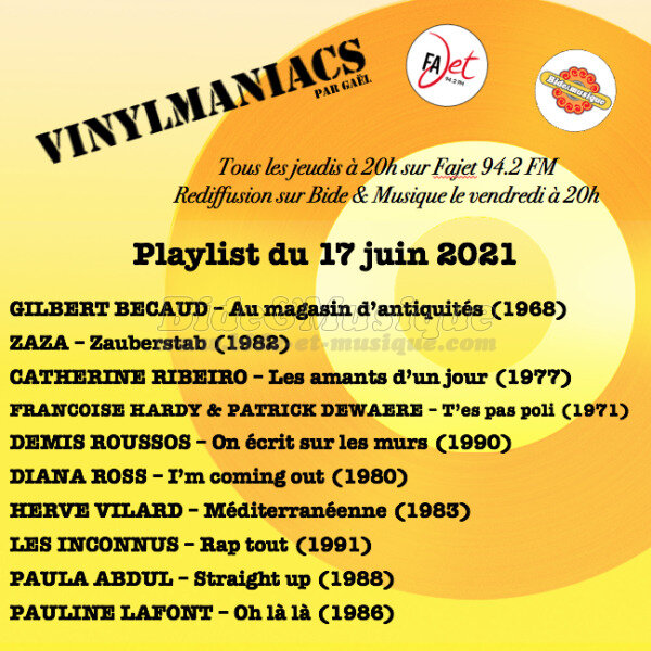 Vinylmaniacs - Emission n°171 (17 juin 2021)
