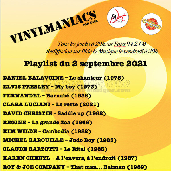 Vinylmaniacs - Emission n°178 (2 septembre 2021)