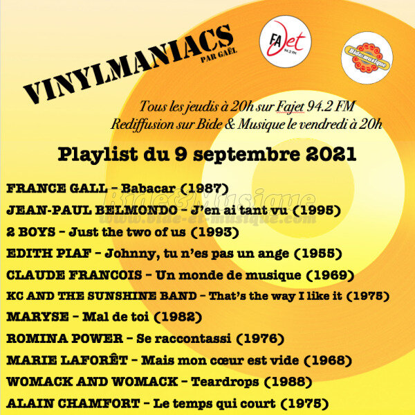 Vinylmaniacs - Emission n°179 (9 septembre 2021)