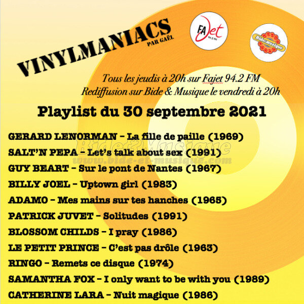 Vinylmaniacs - Emission n°182 (30 septembre 2021)