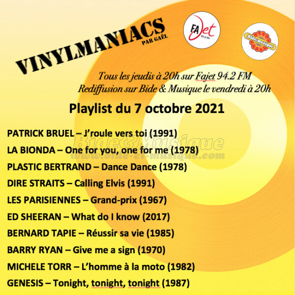Vinylmaniacs - Emission n°183 (7 octobre 2021)