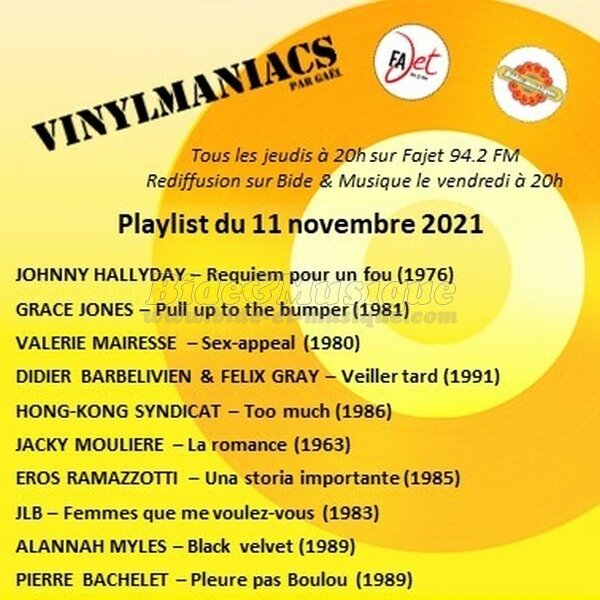 Vinylmaniacs - Emission n°188 (11 novembre 2021)