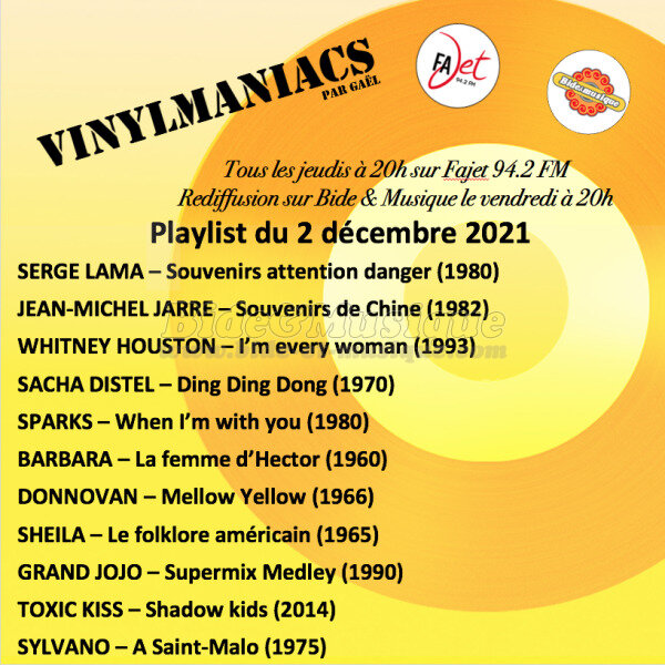 Vinylmaniacs - Emissions : Vinylmaniacs (rediffusion)