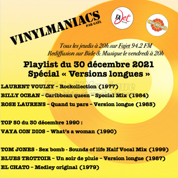 Vinylmaniacs - Emission n°195 (30 décembre 2021)