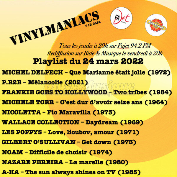 Vinylmaniacs - Emission n°206 (24 mars 2022)