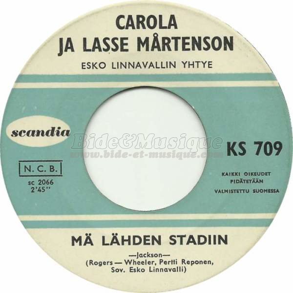 Carola Häggkvist, ja Lasse Mårtenso - Ma lahden