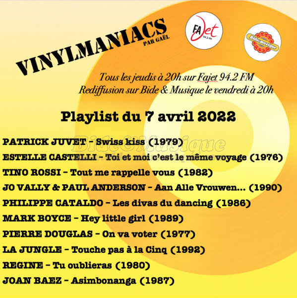 Vinylmaniacs - Emission n°207 (7 avril 2022)