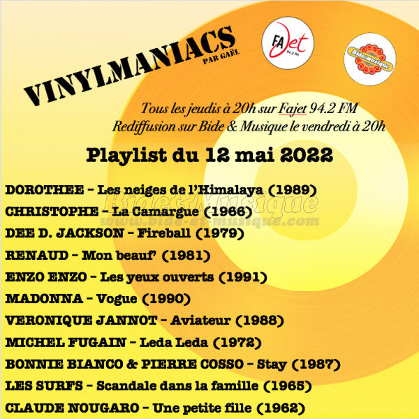 Vinylmaniacs - Emission n°212 (12 mai 2022)