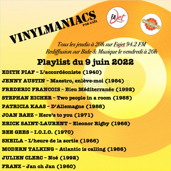 Vinylmaniacs - Emission n°216 (9 juin 2022)
