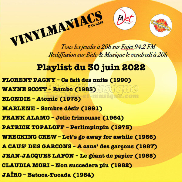 Vinylmaniacs - Emission nÂ°219 (30 juin 2022)