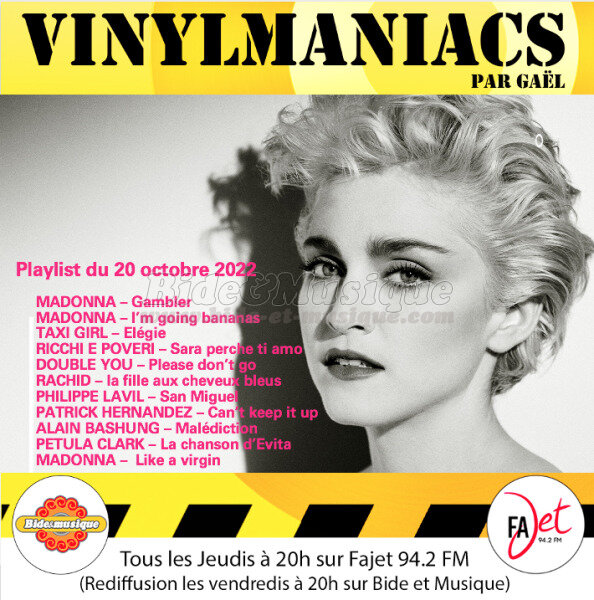 Vinylmaniacs - Emission n°231 (20 octobre 2022)