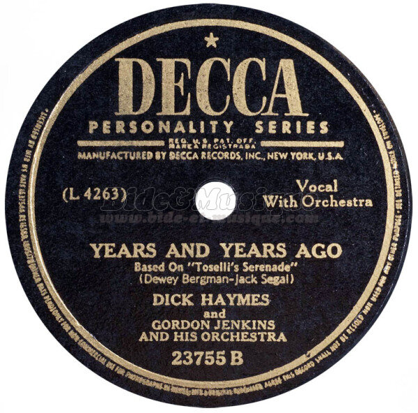 Dick Haymes - Years and years ago