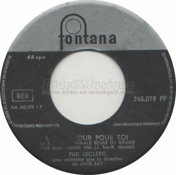 Fud Leclerc - Mon amour pour toi