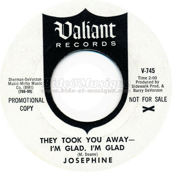 Josephine - They took you away, I'm glad, I'm glad