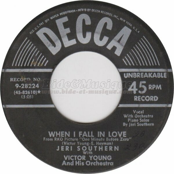 Jeri Southern - When I fall in love