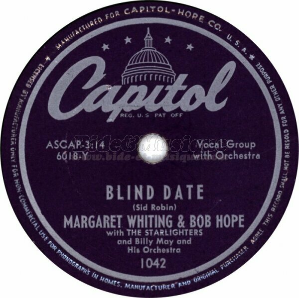 Margaret Whiting with Bob Hope - Années cinquante